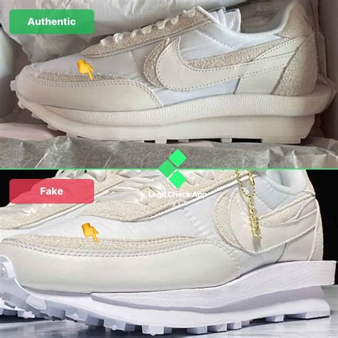 how to spot fake nike sacai waffle|nike sacai waffle white nylon.